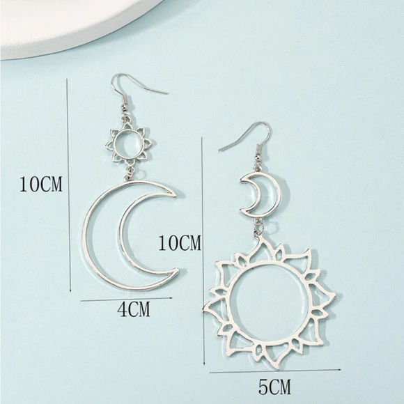 Boho Sun Moon Cut Out Elegant Gold Sliver Black - Picture 9 of 11